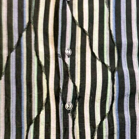 Visconti Patchwork Striped Long Sleeve Shirt Sz: S - Picture 3 of 3